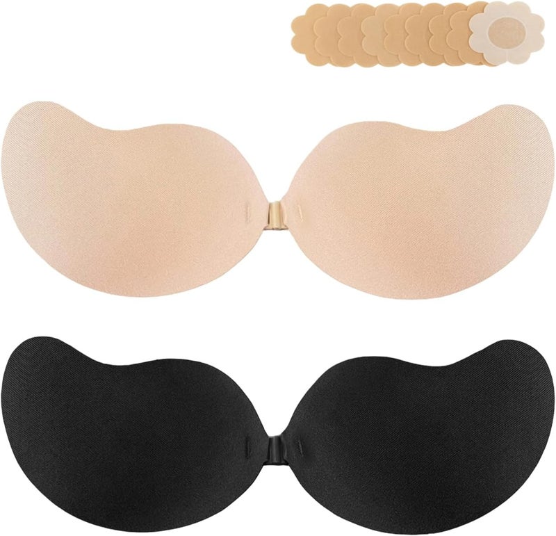 Apriddeo Super Sticky Invisible Push up Self Adhesive Bra Backless Breast Lift Bra Reusable - Image 1